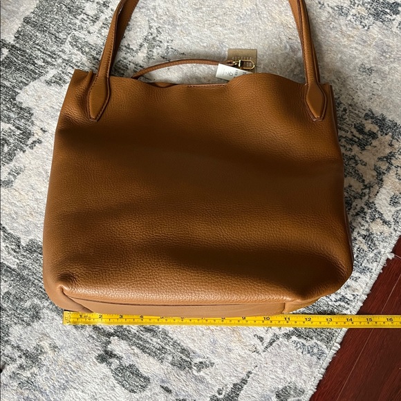 Madewell cognac Leather Shoulder Tote Bag - Picture 5 of 6